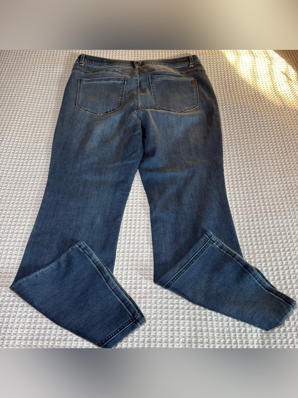Democracy Ab solution Itty Bitty Bootcut Jeans 14P Petite Dark Indigo Stretch - Picture 11 of 12